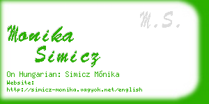 monika simicz business card